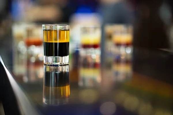 Алкогольные Шоты Баре — стоковое фото