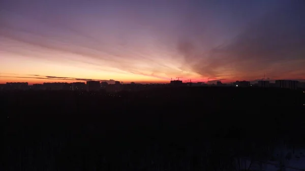 Moscow Scenic Skyline Sunrise — ストック写真