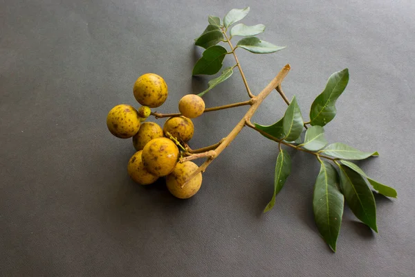 Longan Fruits Fresh Longan Kelengkeng Isolate White Background — Stockfoto
