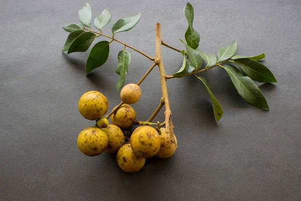 Longan Fruits Fresh Longan Kelengkeng Isolate White Background — Stockfoto