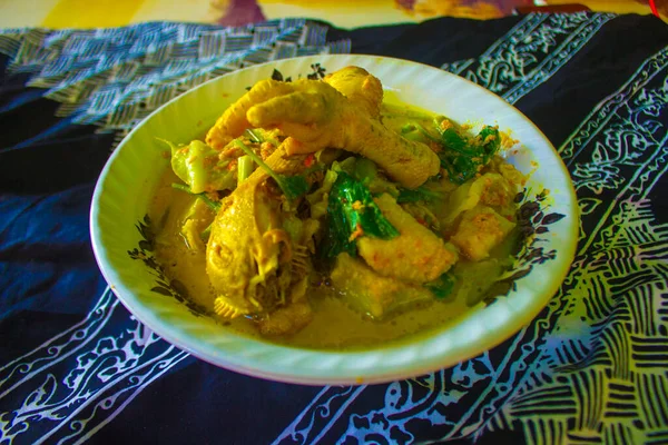 Rujak Soto Een Traditioneel Voedsel Uit Het Banyuwangi Gebied Oost — Stockfoto