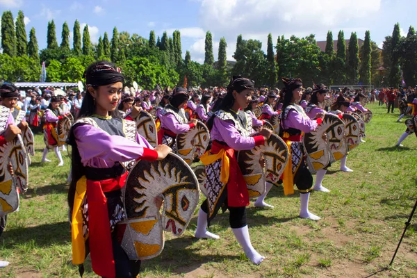 Yogyakarta Indonesia Maggio 2019 Infrangendo Record Danza Jathilan Tari Jatihilan — Foto Stock