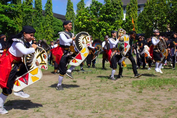 Yogyakarta Indonésie Května 2019 Lámání Jathilan Dance Tari Jatihilan Nebo — Stock fotografie