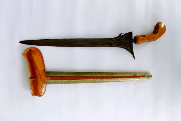 Keris Kris Tradional Weapon Javanese People Indonesia White Background — Φωτογραφία Αρχείου