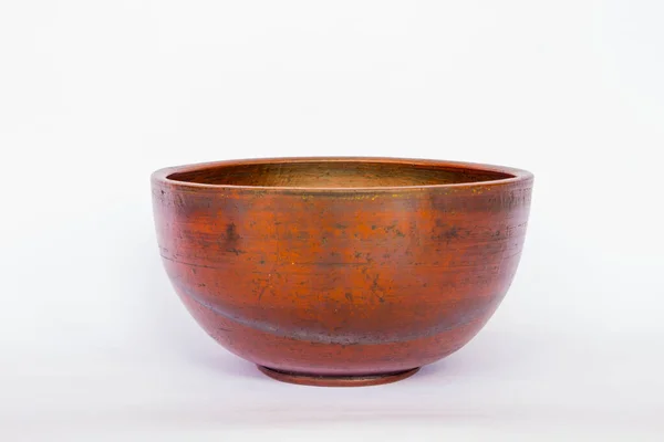Earthenware Bowl Isolated White Background Earthenware Crafts — Stok fotoğraf
