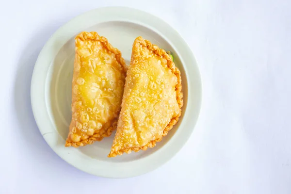 Pastie Cake Pastry Cake Kue Pastel Served Green Chili Little — Foto de Stock