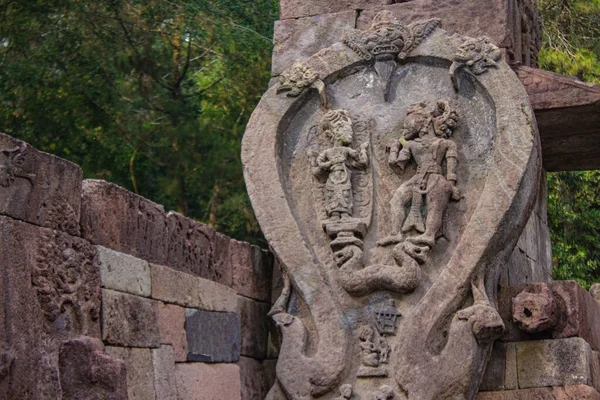 Sukuh Храм Candi Sukuh Рельефы Храме Sukuh Древний Эротический Candi — стоковое фото