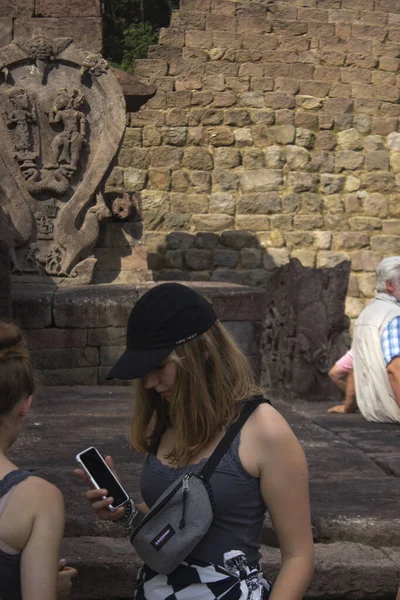 Sukuh Храм Candi Sukuh Рельефы Храме Sukuh Древний Эротический Candi — стоковое фото