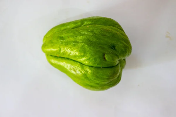 Labu Siam Jipang Oder Chayote Isoliert Auf Weißem Hintergrund Bio — Stockfoto