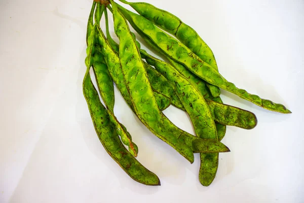 Petai Twisted Cluster Bean Stink Bean Bitter Bean Parkia Speciosa — ストック写真