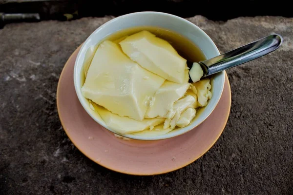 Wedang Tahu Kembang Tahu Gemberdrank Bevat Bonenkruid Tofu Gemaakt Van — Stockfoto