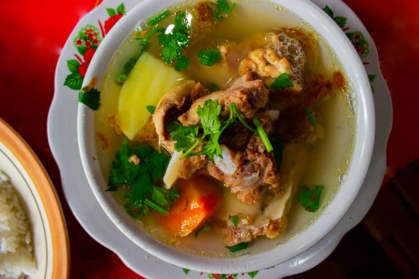 Sop Buntut Oxtail Soup Tail Soup Traditional Soup Made Tail — ストック写真