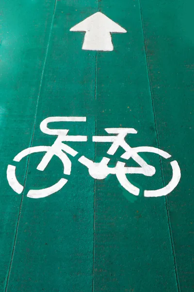 Bicycle path or Bicycle signs on the road