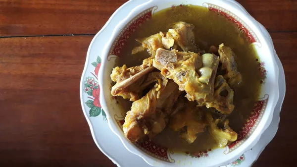 Cocinar Tengkleng Kambing Tengkleng Cabra Tipo Sopa Con Ingrediente Principal —  Fotos de Stock