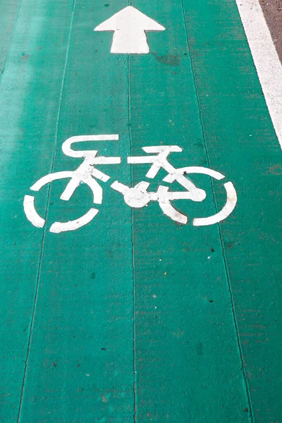 Bicycle path or Bicycle signs on the road