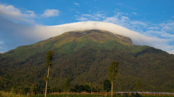 Lenticular Clouds sindoro mountain in java. lenticular clouds and lenticular clouds mountain