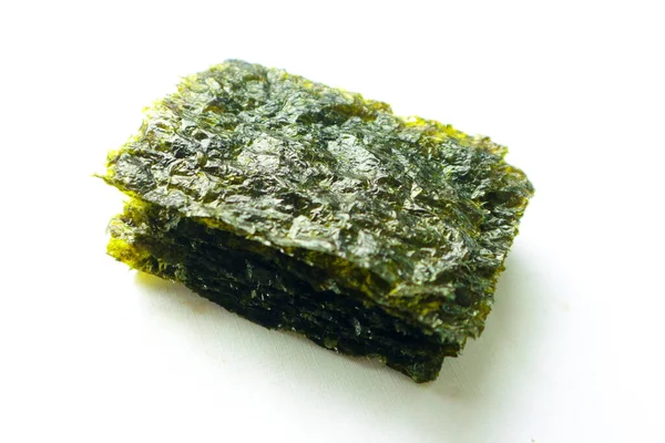 Nori Seaweed Isolated White Background Japanese Food Nori Dry Seaweed — Stock Photo, Image