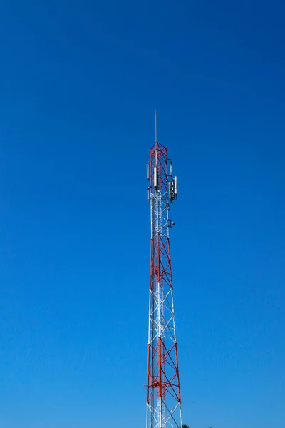 Communication Tower Telco Trellis Apocalypse Internet Communication Mobile Radio Television —  Fotos de Stock