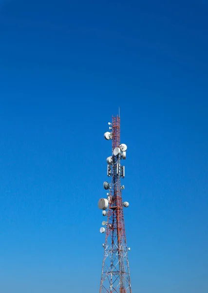 Communication Tower Telco Trellis Apocalypse Internet Communication Mobile Radio Television —  Fotos de Stock