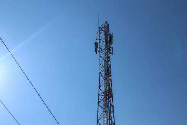 Communication Tower Telco Trellis Apocalypse Internet Communication Mobile Radio Television — Stockfoto