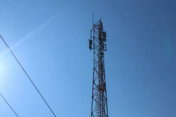 Communication Tower Telco Trellis Apocalypse Internet Communication Mobile Radio Television — 图库照片