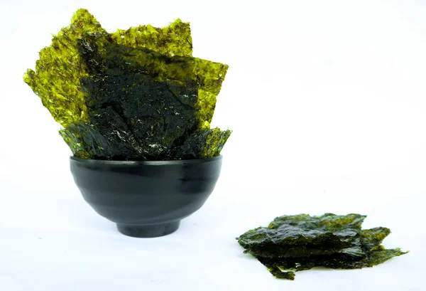 Nori Seaweed Isolated White Background Japanese Food Nori Dry Seaweed — 图库照片