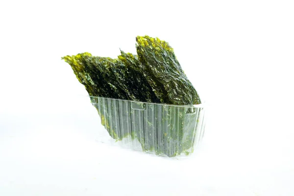 Nori Seaweed Isolated White Background Japanese Food Nori Dry Seaweed — Stok fotoğraf