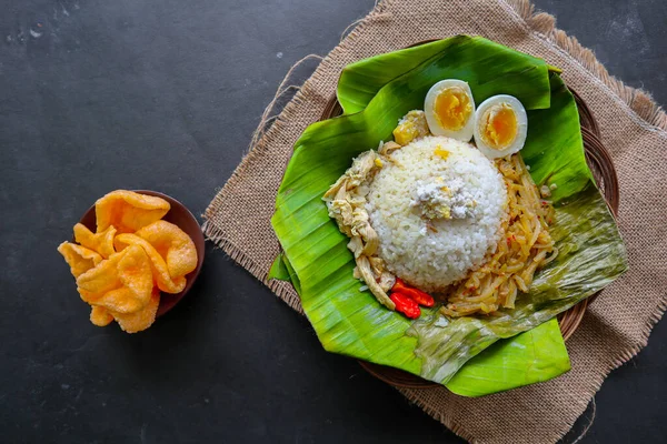 Nasi Liwet Solo Sego Liwet Solo Traditional Food Surakarta Made — Foto Stock