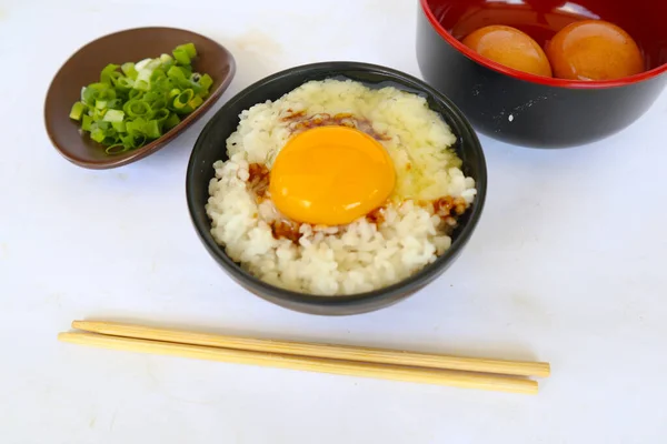 Tamago Kake Gohan Raw Egg Rice Traditional Food Japan Eat — 스톡 사진