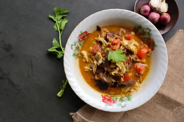 Goat Curry Gulai Kambing 아시아의 음식이다 맛있는 카레가 그릇에 나온다 — 스톡 사진