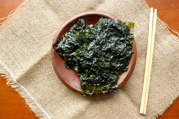 Nori Seaweed Isolated White Background Japanese Food Nori Dry Seaweed — Stockfoto