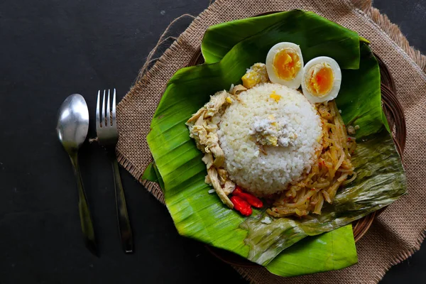 Nasi Liwet Solo Sego Liwet Solo Traditional Food Surakarta Made — Foto Stock