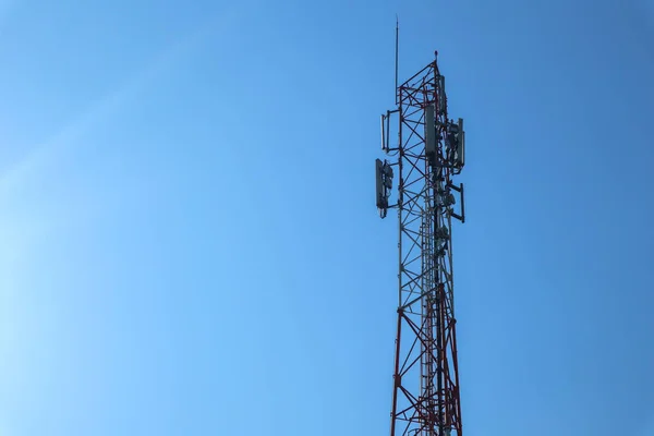 Communication Tower Telco Trellis Apocalypse Internet Communication Mobile Radio Television — Stockfoto