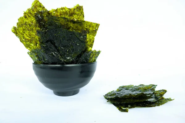 Nori Seaweed Isolated White Background Japanese Food Nori Dry Seaweed — 图库照片