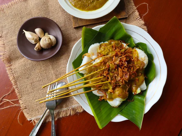 Sate Padang Satay Padang Spicy Beef Satay Padang West Sumatra — Stok Foto