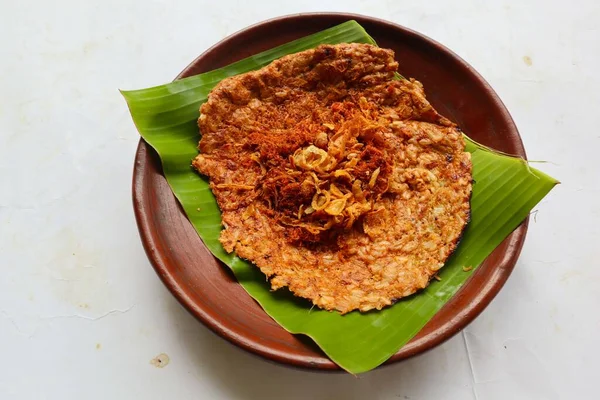 Kerak Telor Egg Crust Kerak Telor Spicy Glutinous Rice Omelette — Stok Foto
