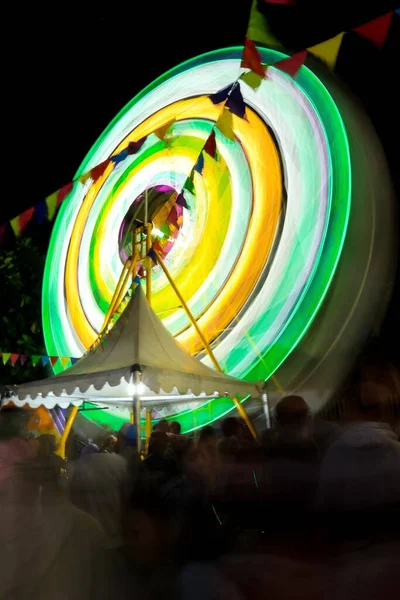Ferris Wheel Night Festival Slow Motion Photo High Roller — 스톡 사진