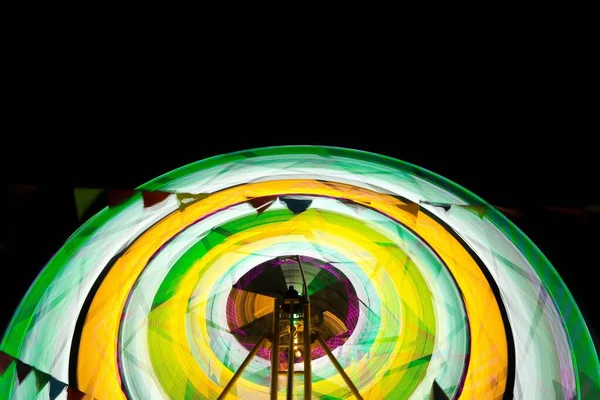 Ferris Wheel Night Festival Slow Motion Photo High Roller — 스톡 사진