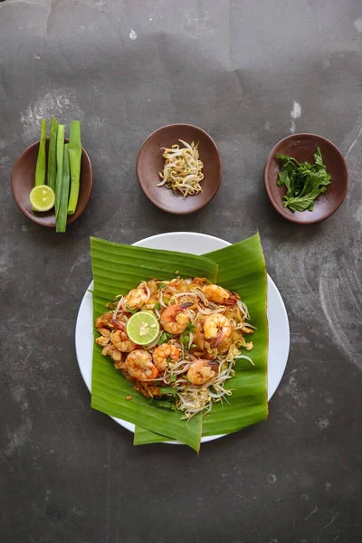 Pad Thai Atau Phad Thai Adalah Hidangan Nasi Goreng Dari — Stok Foto