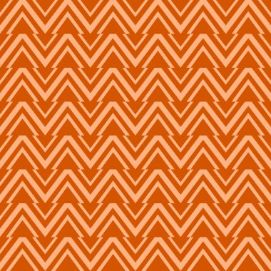 Seamless vector geometric wave on orange background for pattern