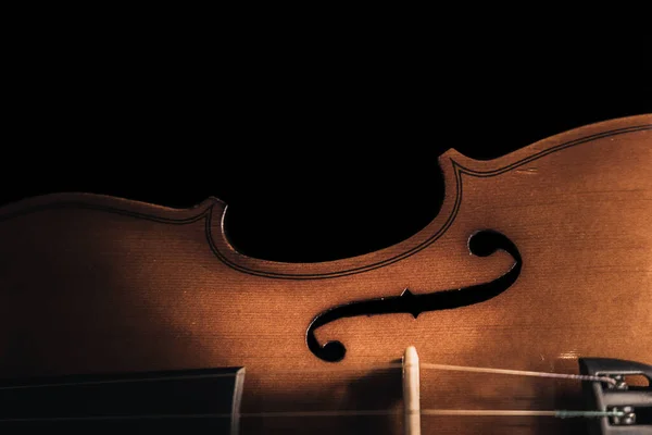 Half Violin View Top Dark — Fotografia de Stock