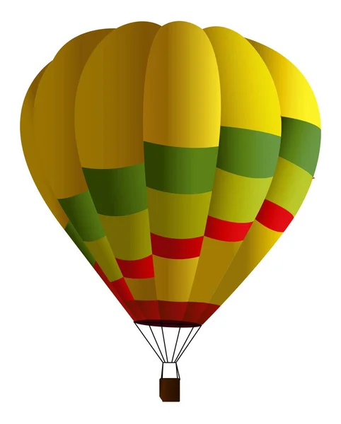 Vector illustration of yellow hot air balloon