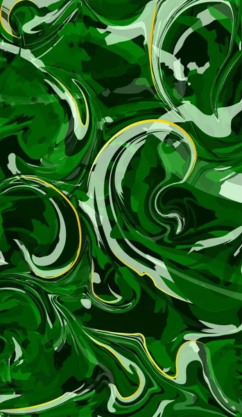 緑の大理石の質感と黄金の線 — ストックベクタ