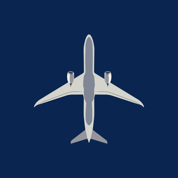 Вид Снизу Самолет Фоне Неба — стоковый вектор