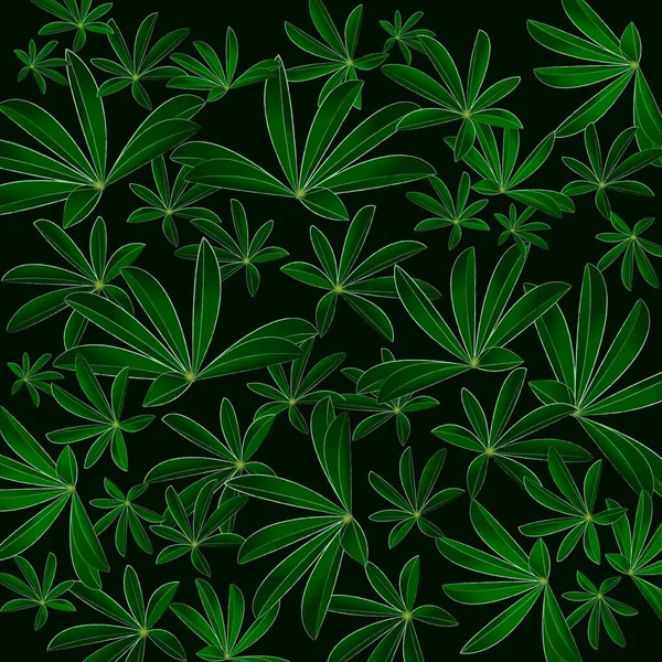 Lupin yaprakları, desen