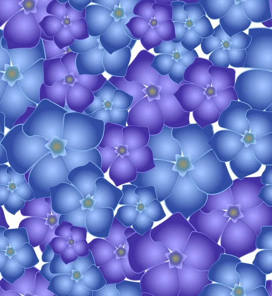 Mavi ve mor çiçeklerin deseni