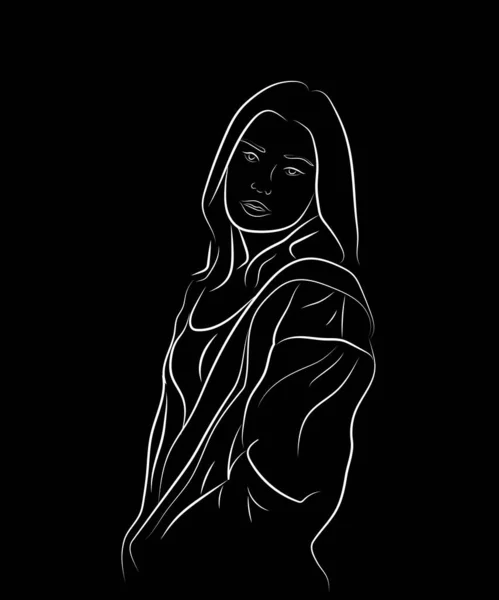 Bir kızın taslağı.