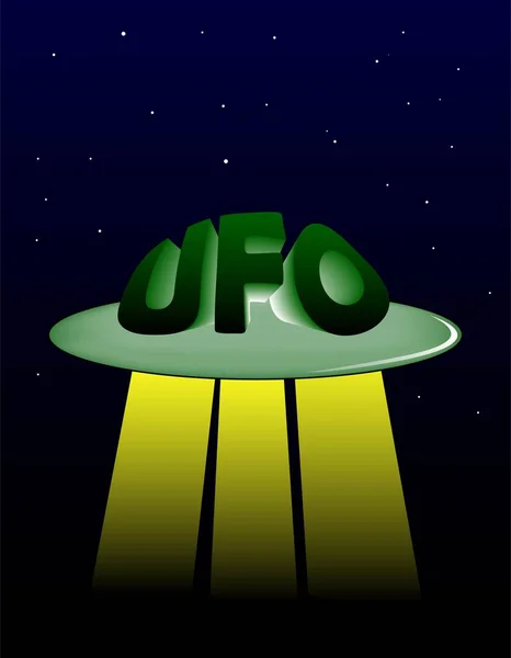 Flying Unidentified Object Ufo Background Starry Sky — Stock Photo, Image