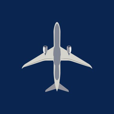 Gökyüzünün arka planına karşı aşağıdan uçak görüntüsü