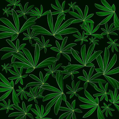 Lupin yaprakları, desen